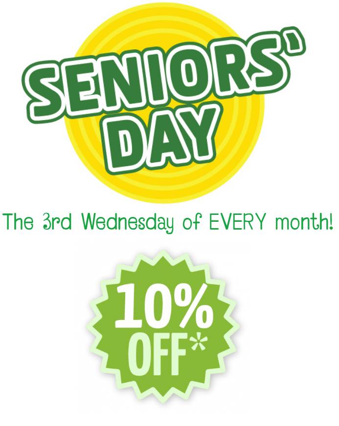 Join us today for SENIORS DAY!