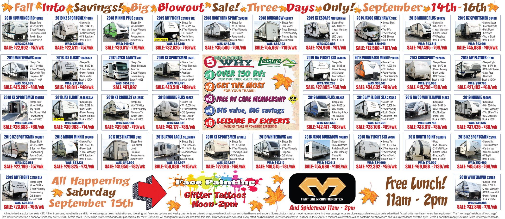 Relax Save Sales Event Next Weekend Leisure Trailer Sales